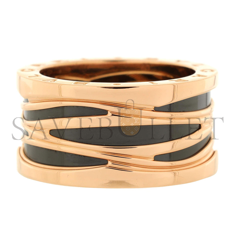 BVLGARI B.ZERO1 DESIGN LEGEND ZAHA HADID FOUR BAND RING 18K ROSE GOLD 
